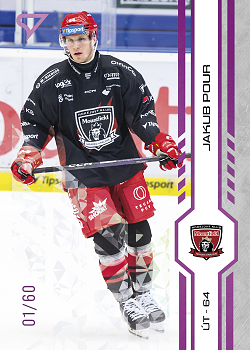 Jakub Pour Hradec Kralove Tipsport ELH 2024/25 SportZoo 2. serie Purple Iceberg /60 #316